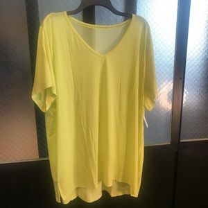 Nine West Active Shirt Plus Neon Yellow